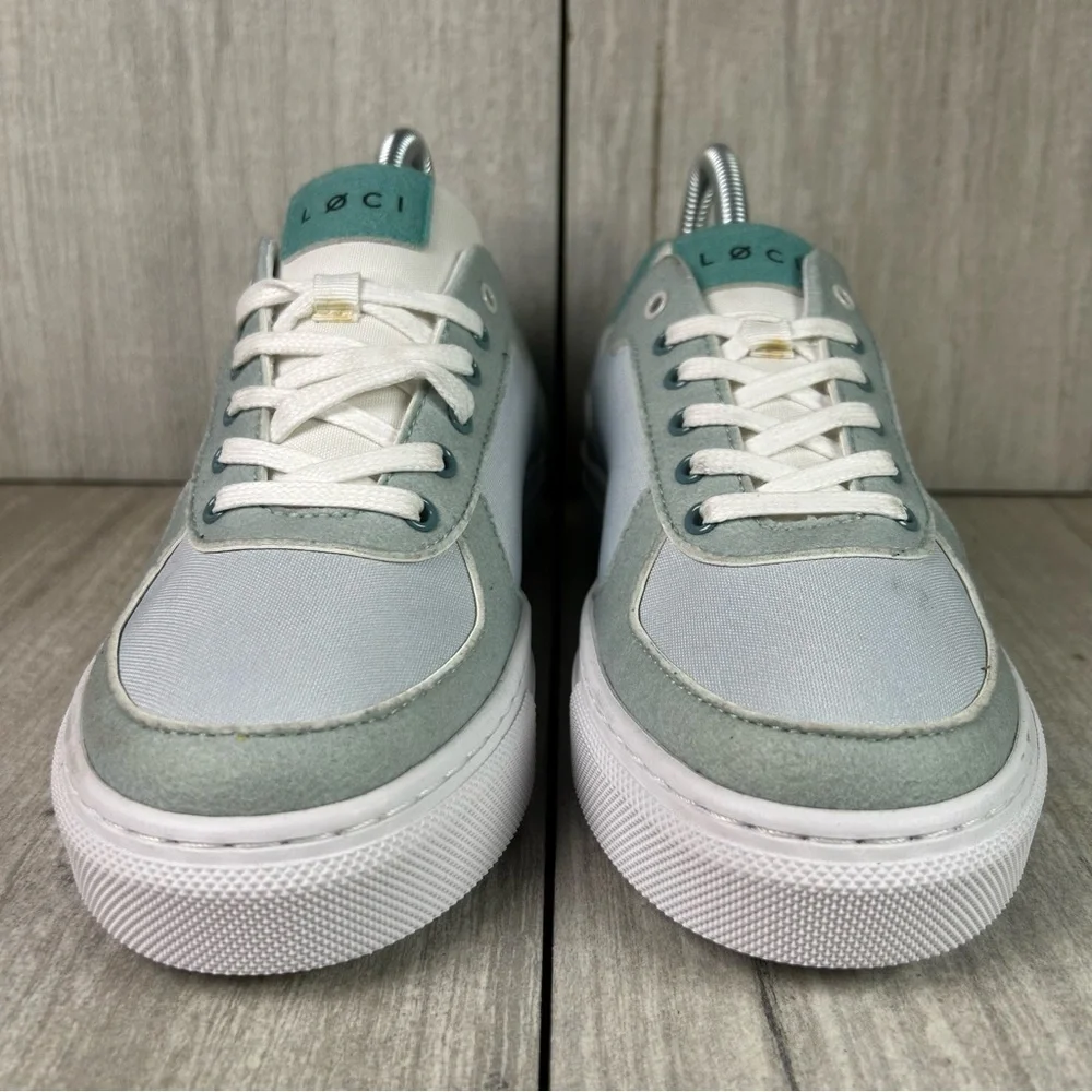 Loci Teal Court‎ Classic Lace Up Canvas Sneaker Women’s Size 7